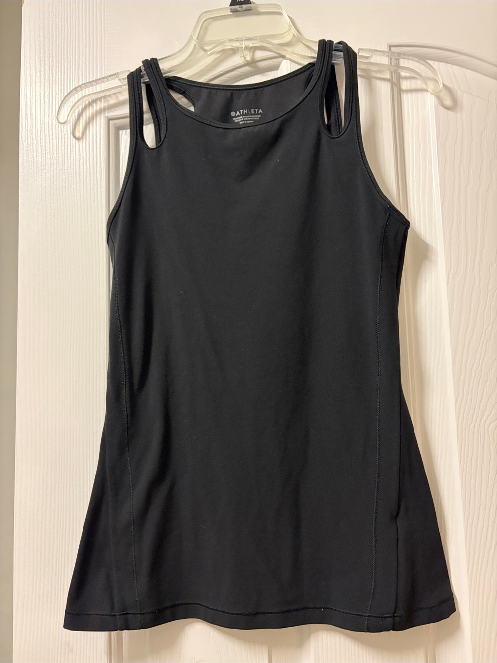Athleta Black Double-Strap Performance Tank Top